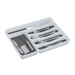 Relaxdays bote  couverts pour tiroir range - couvert rangement de cuisine ustensiles 45x33x40 cm blanc ...