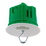 Bo�te dcl point de centre murs pleins �65mm vert - blm