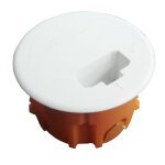 Boîte dcl point de centre murs creux placo Ø65mm - rouge - zenitech Boîte dcl point de centre murs creux placo Ø65mm - rouge - zenitech