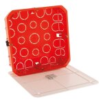 Boîte de dérivation cloison sèche 170x170x45mm - rouge - zenitech Boîte de dérivation cloison sèche 170x170x45mm - rouge - zenitech
