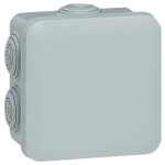 Boîte de dérivation plexo carrée 80x80mm legrand - 7 entrées - gris Boîte de dérivation plexo carrée 80x80mm legrand - 7 entrées - gris