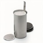 Boite à dosette senseo - weis - boite à thé - gris - cylindrique - compatible lave - vaisselle Boite à dosette senseo - weis - boite à thé - gris - cylindrique - compatible lave - vaisselle