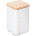 5five - bote  farine 1kg mtal scandinave nature blanc