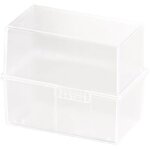 Bo�tes � fiches - han - 977 - 63 - lot de 3 - translucides - capacit� 300 cartes - charni�res en acier ...