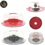 Boite  gateau cake cupcakes tartes transport facile avec poigne plastique 30cm