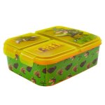 Boite � gouter - dinosaure - t - rex - 3 compartiments - 18x13x5 cm - vert