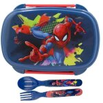 Bo�te go�ter spiderman marvel avec couverts - haut de gamme