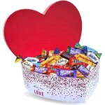 Assortiment de 60 chocolats toblerone milka daim et célébrations dans une boite ovale je taime idéal ... Assortiment de 60 chocolats toblerone milka daim et célébrations dans une boite ovale je taime idéal ...