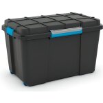 Boite herm�tique � roulettes - 110 litres - noire