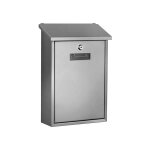 Bo�te aux lettres - berlin - inox - murale - 2 cl�s - dimensions 40x27x11 cm