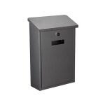 Bote aux lettres - rio - argent - murale - plastique - 2 cls incluses