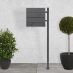 Bote aux lettres avec support bote aux lettres sur pied bote aux lettres en acier anthracite