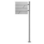Bo�te aux lettres avec support bo�te aux lettres sur pied bo�te aux lettres en acier inoxydable gris ...