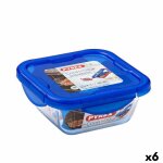 Bote  lunch hermtique pyrex cook & go 167 x 167 x 7 cm bleu 850 ml verre (6 units)