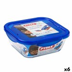 Bote  lunch hermtique pyrex cook & go 21 x 21 x 9 cm bleu 19 l verre (6 units)