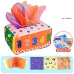 Bote  mouchoirs en peluche pour bb jouets sensoriels montessori interactive avec papiers foulards ...
