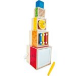 Bo�tes musicales gigognes - hape - 5 instruments en bois - pour enfants d�s 18 mois