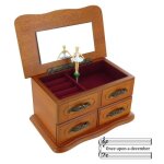 Bote  musique - anastasia - modle 16053 - en bois - ballerine dansante - 18 notes