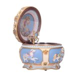 Bo�te � musique lumineuse � led surenhap - chevaux sculpt�s - blanc - pour enfants