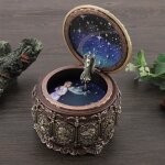 Bo�te � musique vintage - surenhap - 12 constellations rotation - d�esse scintillant lumi�re led