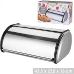 Boite à pain inox à ouverture coulissante 43. 5 x 27. 5 x 18 cm Boite à pain inox à ouverture coulissante 43. 5 x 27. 5 x 18 cm