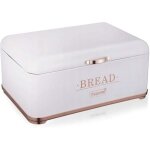 Bote  pain - maestro - mr1677 - mtal - rectangulaire - blanc or