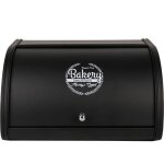 Boite  pain mtal message noir mat 31 x 26 x 17 cm