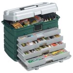 Bote  pche - plano - modle 4 tiroirs - vert mtallique - argent - plastique - rsine - mixte