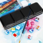 Bote  pigments bote de peinture aquarelle format de poche bote de bidons aquarelle vide tui de arts ...