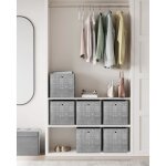 Botes de rangement lot de 6 en tissu non - tiss avec poigne 33 x 33 x 33 cm cubes pliables rangement ...