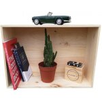 Boite rangement bois en pin massif - caisse bois 50x355x17 cm pour dco rangement bibliothque? [ boite ...