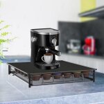 Bo�te de rangement de capsules de caf� - homewell - yipeema - 36 capsules - noir