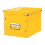 Bo�te de rangement carton leitz click & store wow cube format l jaune