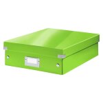 Bote de rangement carton leitz click&store wow avec sparateurs h 105 x l 278 x p 368 cm vert