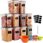 Boite de rangement cuisine - zgeer - lot de 10 - herm�tique - 1. 6l