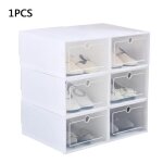 Bote de rangement pp bote  chaussures en plastique bote  chaussures pliable domestique 23. 5x33. ...