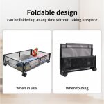 Bote de rangement avec roulettes - xjing - noir - fer - rangement sous lit 60 * 40 * 17cm - grande capacit ...