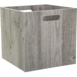 Panier 31x31cm mix n modul effet ch�ne gris - 5 five simply smart