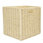 Cube de rangement - home deco factory - pliable - tress� - marron