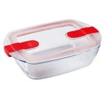 Bo�te rectangulaire avec couvercle - pyrex - 1451024 - 23 x 15 cm - 11 l - cook & heat - base en verre ...