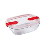 Bo�te rectangulaire avec couvercle - pyrex - 1451025 - 28 x 20 cm - 25 l - cook & heat - base en verre ...