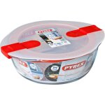 Bote ronde avec couvercle - pyrex - 1451018 - 20 x 18 cm - 11 l - cook & heat - base en verre borosilicate ...