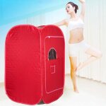 Bote  sauna supfine - rouge - 80 * 80 * 135cm - sauna domestique - inhalateur electrique