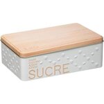 5five - boîte à sucre morceaux métal scandinave nature blanc 5five - boîte à sucre morceaux métal scandinave nature blanc