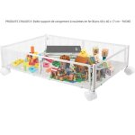 Boîte support de rangement à roulettes sous le lit en fer - quiienclee - blanc - 60 x 40 x 17 cm Boîte support de rangement à roulettes sous le lit en fer - quiienclee - blanc - 60 x 40 x 17 cm