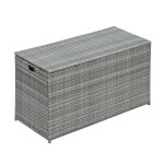 Coffre de rangement jardin teamson home gris 140 x 60 x 80