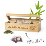 Boite a the en bois bambou - boite a the en bois personnalisée prénom message et logo [ boite a the compartime ... Boite a the en bois bambou - boite a the en bois personnalisée prénom message et logo [ boite a the compartime ...