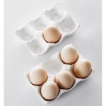 Boite � ?ufs en porcelaine de 6 compartiments