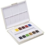 Aquarelle fine - sennelier - petite aquarelle - 12 demi godets - fabrique en france - mixte