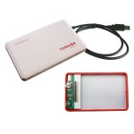 Boitier externe - toshiba - 1. 8 ide - aluminium blanc - usb 3. 0 - accessoires inclus
